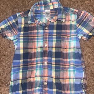 🤗3 for $20! Toddler boy 4t Carter’s Plaid button down Shirt - Blue, Pink, Green